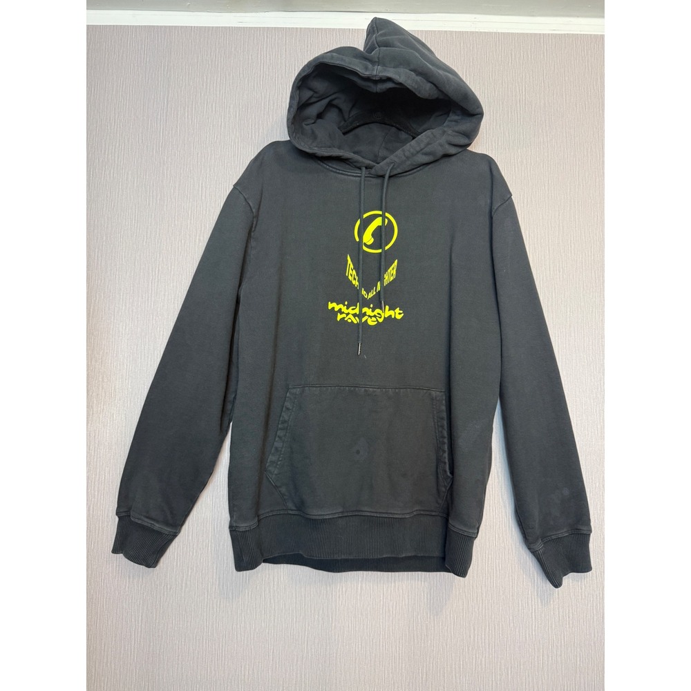 Midnight Rave X Shane Gonzales Tecno All Nighter Black Cotton Hoodie Size L (3-)